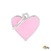 Ταυτότητα Σκύλου My Family Basic Handmade Pink Small Heart 3x2cm