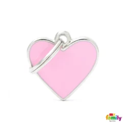 Προμήθειες Για Κατοικίδια Κατάστημα πωλήσεων 30 Ταυτότητα Σκύλου My Family Basic Handmade Pink Small Heart 3x2cm