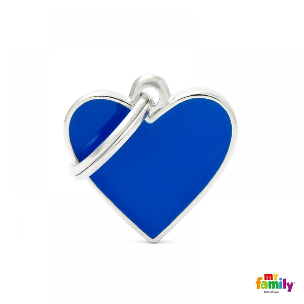Ταυτότητα Σκύλου My Family Basic Handmade Blue Small Heart 3x2cm 2 Ταυτότητα Σκύλου My Family Basic Handmade Blue Small Heart 3x2cm - Image 2