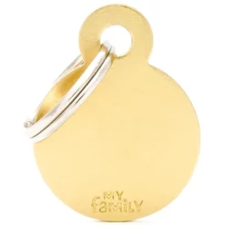 Ταυτότητα Σκύλου My Family Basic Golden Round Small Tag 3x2cm