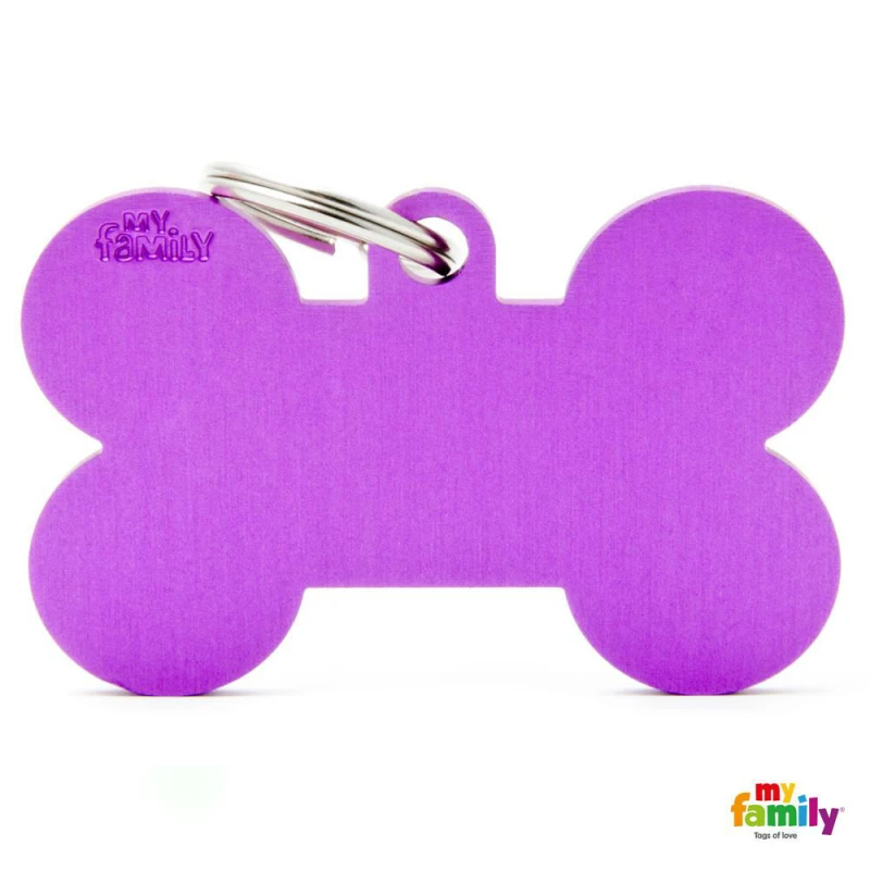 Ταυτότητα Σκύλου My Family Basic Purple Bone Tag Xlarge 4,8x3,15cm 1 Ταυτότητα Σκύλου My Family Basic Purple Bone Tag Xlarge 4,8x3,15cm