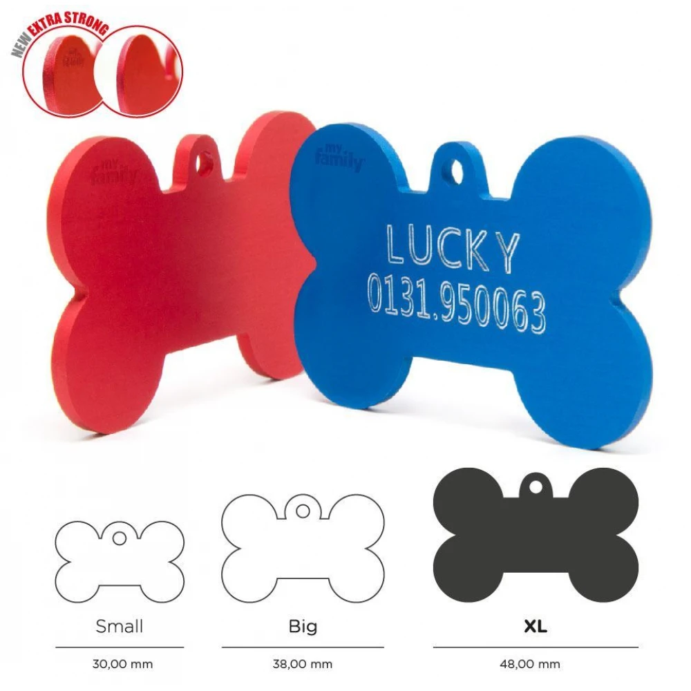 Ταυτότητα Σκύλου My Family Basic Purple Bone Tag Xlarge 4,8x3,15cm 3 Ταυτότητα Σκύλου My Family Basic Purple Bone Tag Xlarge 4,8x3,15cm - Image 3