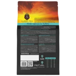 Ambrosia Grain-Free Dog Adult Mini Senior - Light - Sterilized Fresh Salmon & Turkey 5kg -Προμήθειες Για Κατοικίδια Κατάστημα πωλήσεων 01. Senior Mini Breeds Fresh Salmon Turkey VA 180 1 1000x1000h