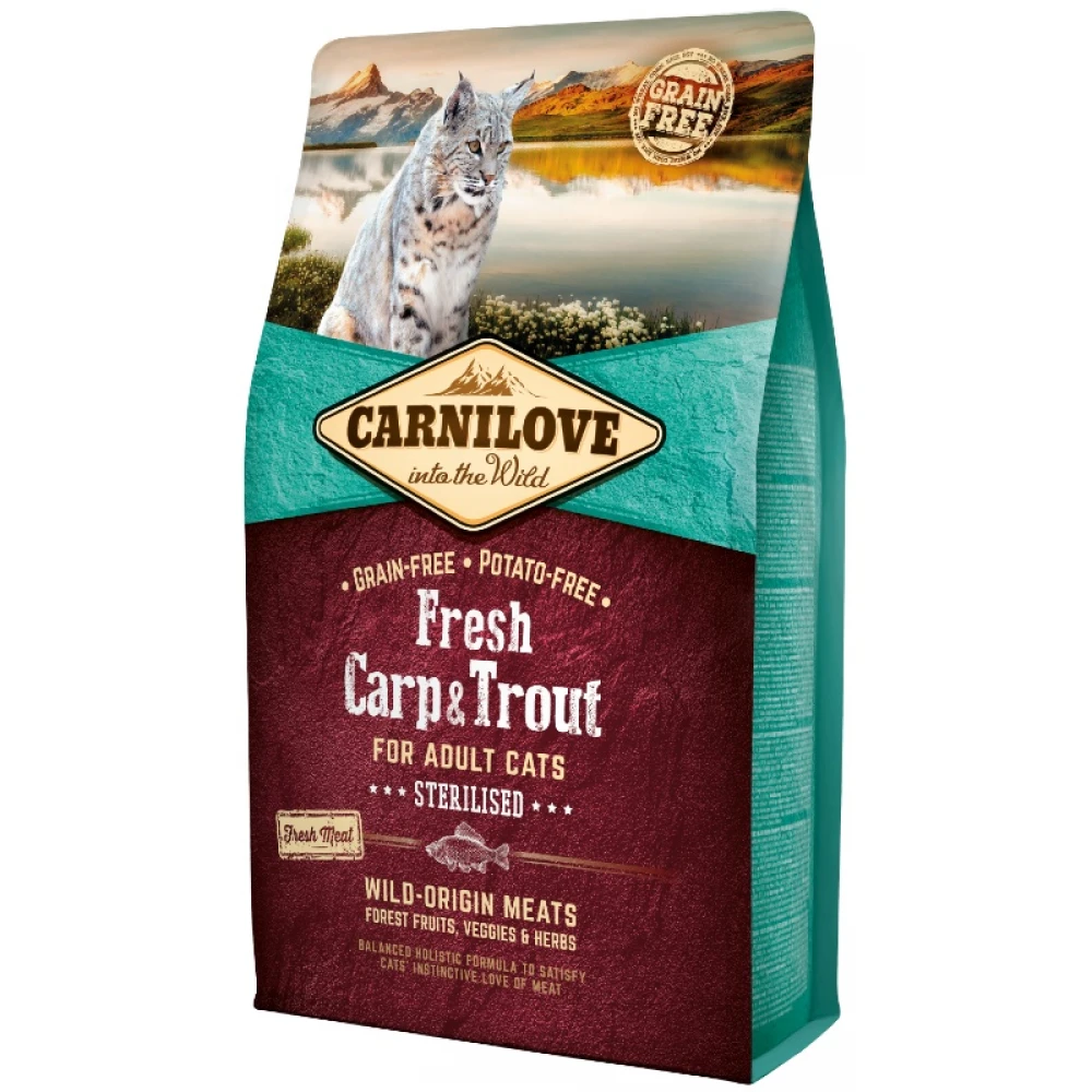 Carnilove Sterilised Cat Carp And Trout 2kg 2 Carnilove Sterilised Cat Carp And Trout 2kg - Image 2
