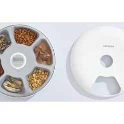 Αυτόματη Ηλεκτρονική Ταΐστρα Σκύλου και Γάτας Pet Feeder 180ml X 6 γεύματα Λευκό -Προμήθειες Για Κατοικίδια Κατάστημα πωλήσεων 05574 4 1000x1000w 1