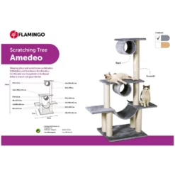 Γατόδεντρο Flamingo Victoria Grey 103x57x141cm -Προμήθειες Για Κατοικίδια Κατάστημα πωλήσεων 1031289 V 01 1 1000x1000w