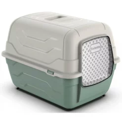 Κλειστή τουαλέτα γάτας Georplast RotoToilet 52x40x40hcm Μπεζ -Προμήθειες Για Κατοικίδια Κατάστημα πωλήσεων 10588 green front 1000x1000w 1