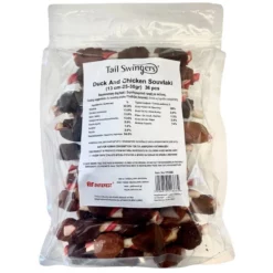 Λιχουδιές Tailswingers Duck And Chicken Souvlaki 13cm X 36τμχ 1kg