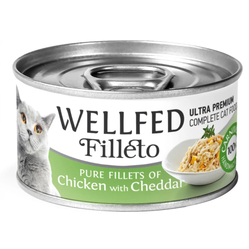 Υγρή τροφή Γάτας Wellfed Cat Filleto Pure Chicken And Cheddar 70gr (12τμχ) 1 Υγρή τροφή Γάτας Wellfed Cat Filleto Pure Chicken And Cheddar 70gr (12τμχ)
