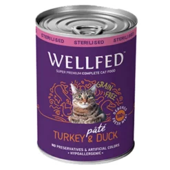 Wellfed Cat για Στειρωμένες Γαλοπούλα και Πάπια 400gr 6τμχ