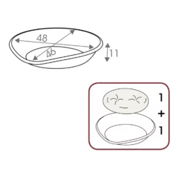 Πλαστικό Κρεβάτι με Στρωματάκι Bama Pasha Brown 48x46x11cm -Προμήθειες Για Κατοικίδια Κατάστημα πωλήσεων 19205 768x600 01 1000x1000w