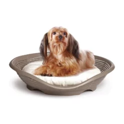 Πλαστικό Κρεβάτι με Στρωματάκι Bama Pasha Anthracite (Ανθρακί) 48x46x11cm -Προμήθειες Για Κατοικίδια Κατάστημα πωλήσεων 19205 768x600 02 1000x1000w 1