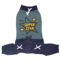 Φούτερ Σκύλου Glee Jumpsuit Denim Small 25cm Μπλε