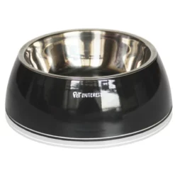 Pet Interest Μπολ Σκύλου και Γάτας Μελαμίνης Deluxe Black Medium 350/450ml