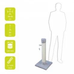 Ονυχοδρόμιο Europet Classic Post Grey 38x38x80cm -Προμήθειες Για Κατοικίδια Κατάστημα πωλήσεων 2431 429150 1 1000x1000 1