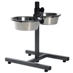 Σετ Ανοξείδωτα Μπολ της Trixie 4,5lt με Πτυσσόμενη Βάση για Μεγάλα Σκυλιά