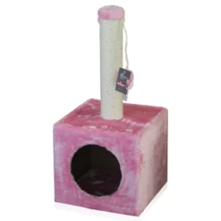 Cat Tree Cube Ροζ 31x31x67h Cm