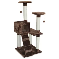 Γατόδεντρο Double Tower της Pet Interest 130cm Καφέ