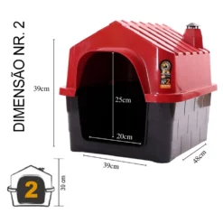 Σπιτάκι σκύλου Πλαστικό Durahouse No2 Μαύρο 48x39x39 Cm -Προμήθειες Για Κατοικίδια Κατάστημα πωλήσεων 2redmed 1000x1000 1