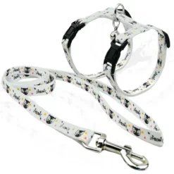 Σαμαράκι γάτας με λουρί Pet Interest Meow White Medium