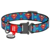 Περιλαίμιο WauDog Superman Logo Metal 1,5x23-35cm με SmartID