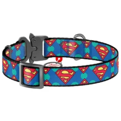 Περιλαίμιο WauDog Superman Logo Metal 1,5x23-35cm με SmartID -Προμήθειες Για Κατοικίδια Κατάστημα πωλήσεων 31 111 00 01 2 1000x1000w