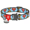 Περιλαίμιο WauDog Superman Light Blue Metal 1,5x23-35cm με SmartID