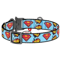 Περιλαίμιο WauDog Superman Light Blue Metal 1,5x23-35cm με SmartID -Προμήθειες Για Κατοικίδια Κατάστημα πωλήσεων 31 117 00 01 2 1000x1000w