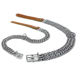 Κολάρο Σκύλου Δερμάτινο Με Διπλή Αλυσίδα Pet Interest Large 2,5mmx65cm