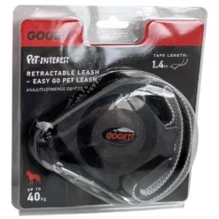Λουρί επαναφοράς Goget Easy-Go Pet Leash 1,4m έως 40kg Black -Προμήθειες Για Κατοικίδια Κατάστημα πωλήσεων 39542 1 1000x1000h