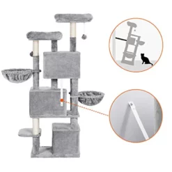 OEM Γατόδεντρο - Ονυχοδρόμιο Feandrea Park Light Grey 164cm -Προμήθειες Για Κατοικίδια Κατάστημα πωλήσεων 41lH4SWhucL 1000x1000 1