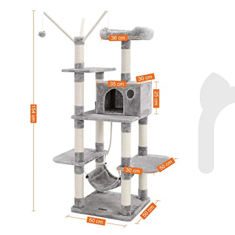 OEM Γατόδεντρο - Ονυχοδρόμιο Big Tower 154cm 5 OEM Γατόδεντρο - Ονυχοδρόμιο Big Tower 154cm - Image 5