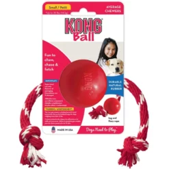 Kong Ball με σχοινί Κόκκινο Small -Προμήθειες Για Κατοικίδια Κατάστημα πωλήσεων 47151 1 1000x1000h