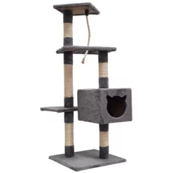Γατόδεντρο - Ονυχοδρόμιο Yanira Dark Grey 45x45x119cm