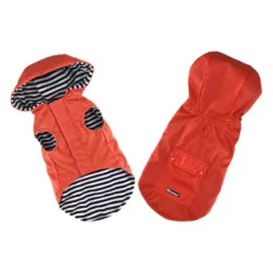 Αδιάβροχο Raincoat Stripe Lining Medium 31cm Κόκκινο