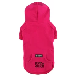 Φούτερ Σκύλου Cotton Hoodies με κουκούλα 2XLarge 61cm Ροζ