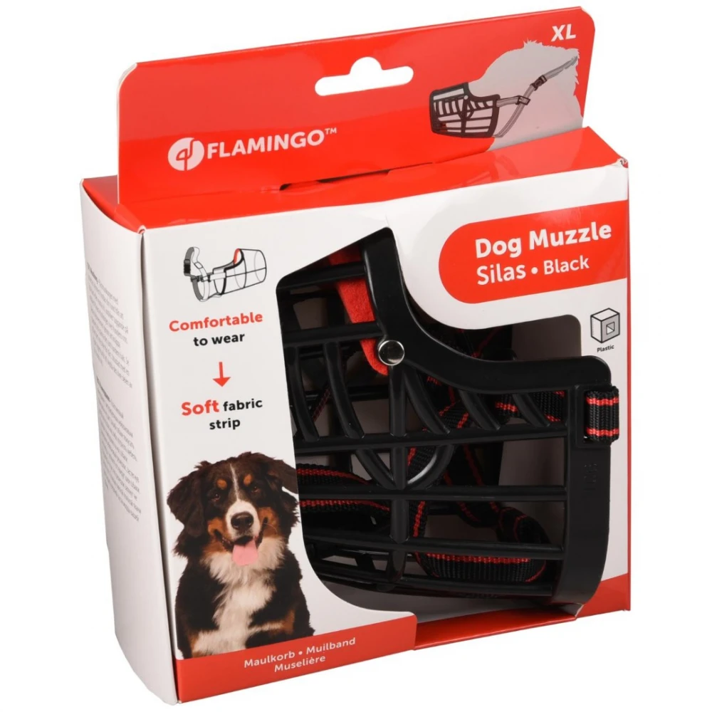 Φίμωτρο Σκύλου Flamingo Muzzle Silas Black XL 40x44-59cm 4 Φίμωτρο Σκύλου Flamingo Muzzle Silas Black XL 40x44-59cm - Image 4