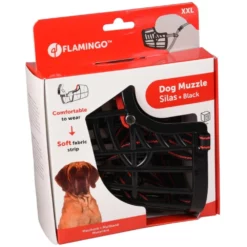 Φίμωτρο Σκύλου Flamingo Muzzle Silas Black XXL 43x51-70cm -Προμήθειες Για Κατοικίδια Κατάστημα πωλήσεων 519658 V 01 1000x1000h