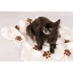 Κουβέρτα Σκύλου Flamingo Esma Fleece 100 X 70cm Μπεζ -Προμήθειες Για Κατοικίδια Κατάστημα πωλήσεων 520877 1 petshop88 1000x1000w