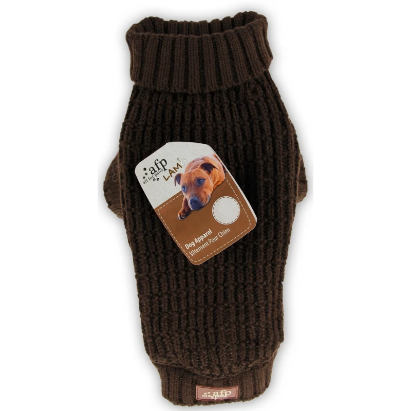 Πουλόβερ Σκύλου Afp Lambswool Fisheran XS 20cm Καφέ 1 Πουλόβερ Σκύλου Afp Lambswool Fisheran XS 20cm Καφέ