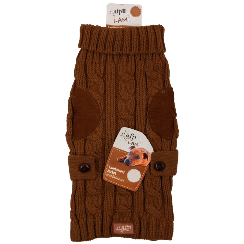 Πουλόβερ Σκύλου Afp Cord And Wool S 25cm Καφέ 1 Πουλόβερ Σκύλου Afp Cord And Wool S 25cm Καφέ