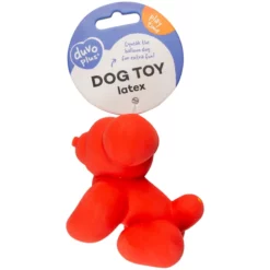 Παιχνίδι Σκύλου Duvo Latex Balloon Pug Red 10x6x9cm