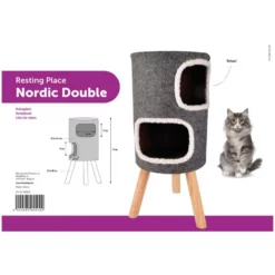 Γατόδεντρο - Φωλιά Flamingo Nordic Home Double 77cm -Προμήθειες Για Κατοικίδια Κατάστημα πωλήσεων 560333 V 01 1000x1000 1