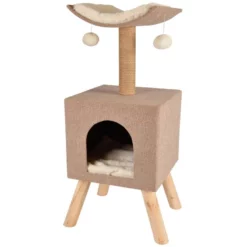 Γατόδεντρο Flamingo Scandi Tree House Beige 35x35x77cm