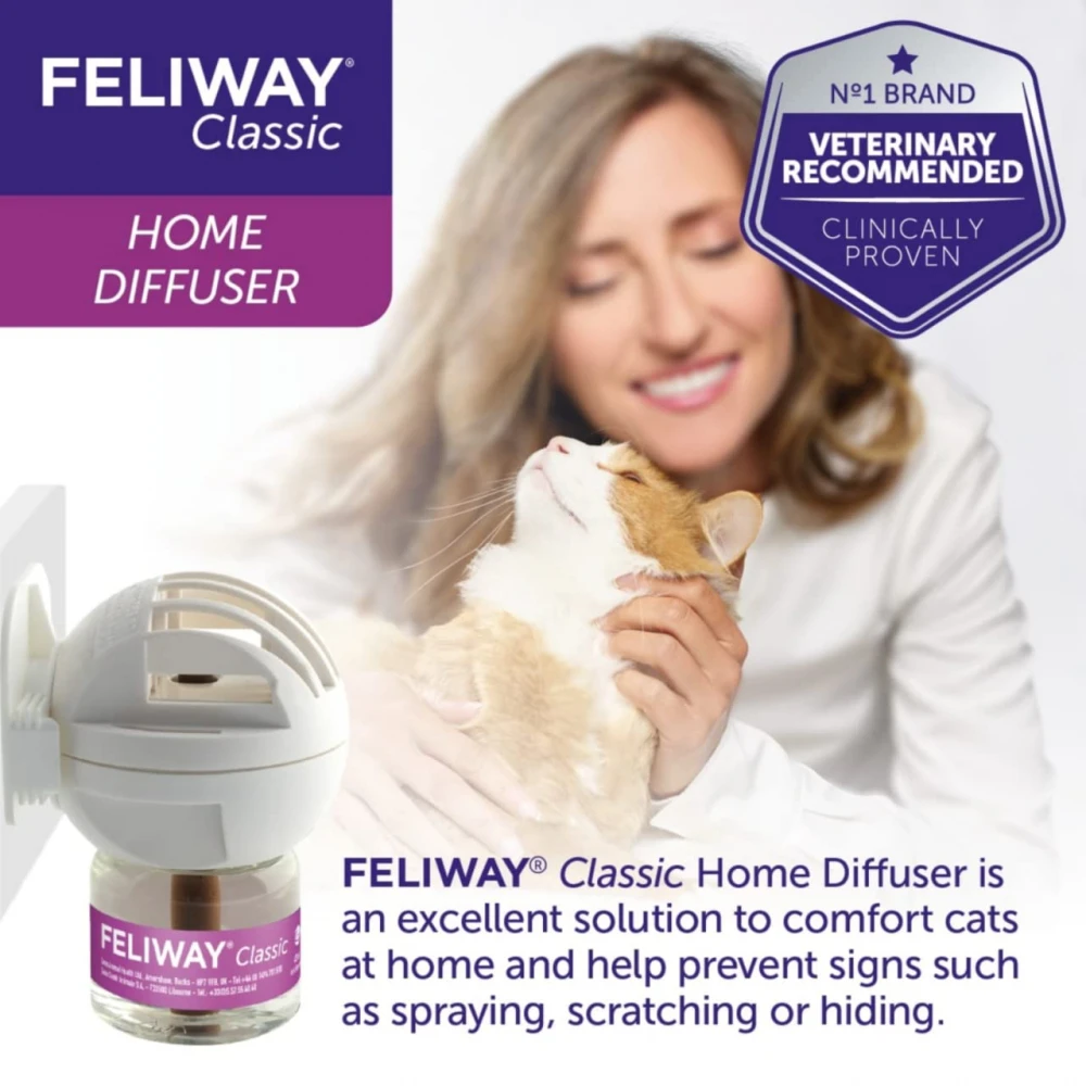 CEVA Feliway Classic Diffuser (ηλεκτρική συσκευή + ανταλλακτικό) 48ml για το στρες στις Γάτες 7 CEVA Feliway Classic Diffuser (ηλεκτρική συσκευή + ανταλλακτικό) 48ml για το στρες στις Γάτες - Image 7