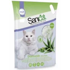 Κρυσταλλική Άμμος Γάτας Sanicat Diamonds Aloe Vera 15lt (7,1kg)