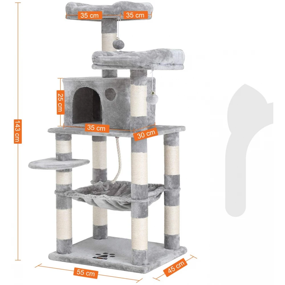 OEM Γατόδεντρο - Ονυχοδρόμιο Cat Cave 143cm 3 OEM Γατόδεντρο - Ονυχοδρόμιο Cat Cave 143cm - Image 3