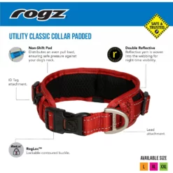 Περιλαίμιο Σκύλου Rogz Utility Padded Black Large 30-42cm -Προμήθειες Για Κατοικίδια Κατάστημα πωλήσεων 71t5ZnwULXL. AC SL1500 1000x1000w 2