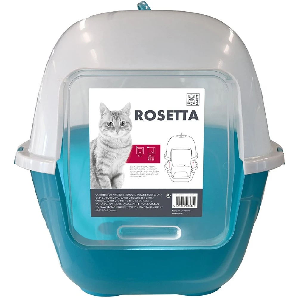 Κλειστή Τουαλέτα Γάτας M-PETS Rosetta Large 62x53x56cm Τυρκουάζ 2 Κλειστή Τουαλέτα Γάτας M-PETS Rosetta Large 62x53x56cm Τυρκουάζ - Image 2
