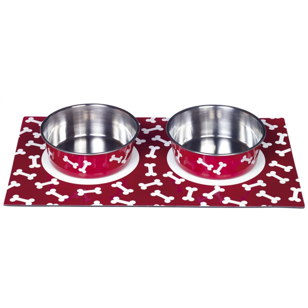 Nobby Σετ Μπολ 2x920ml με μαγνητική βάση Red 2 Nobby Σετ Μπολ 2x920ml με μαγνητική βάση Red - Image 2